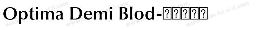 Optima Demi Blod字体转换